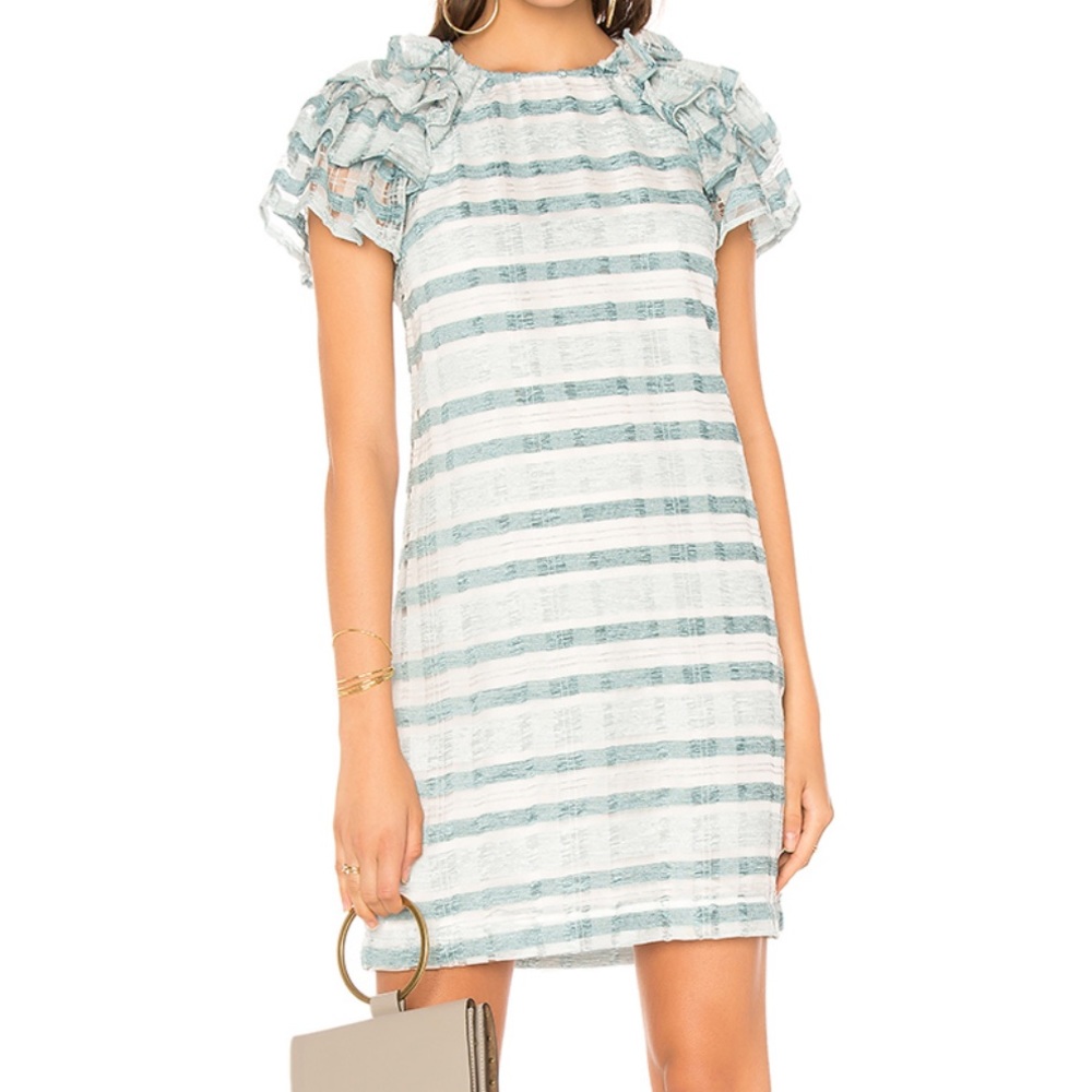 Elliatt Ruffle Dress Revolve Mini Short Sleeve NWT